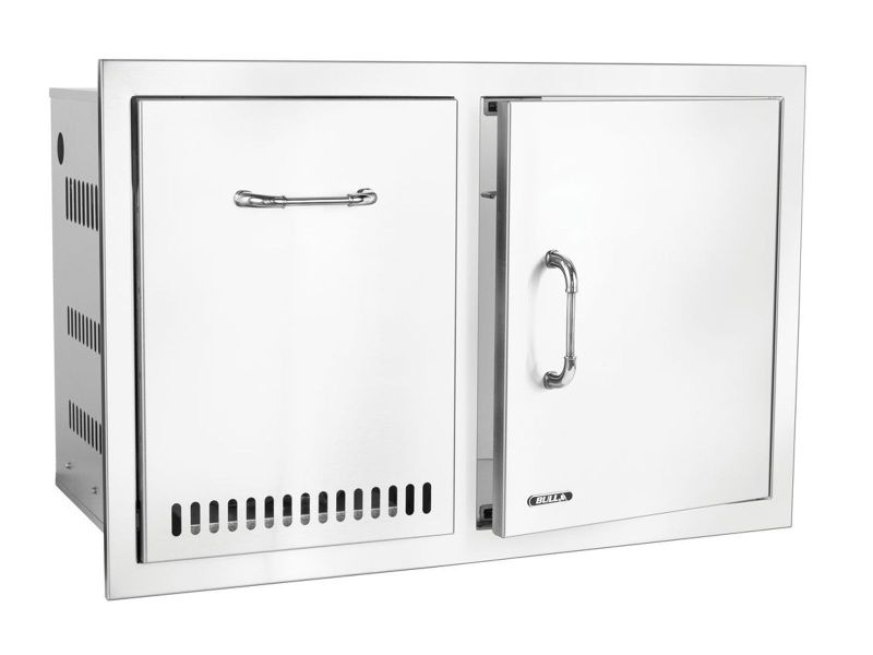 Bull 32-Stainless Steel Access Door & Propane Drawer Combo with Reveal - 65790 - Angled View