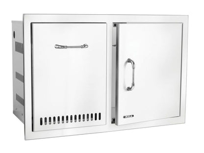 Bull 32-Stainless Steel Access Door & Propane Drawer Combo with Reveal - 65790 - Angled View