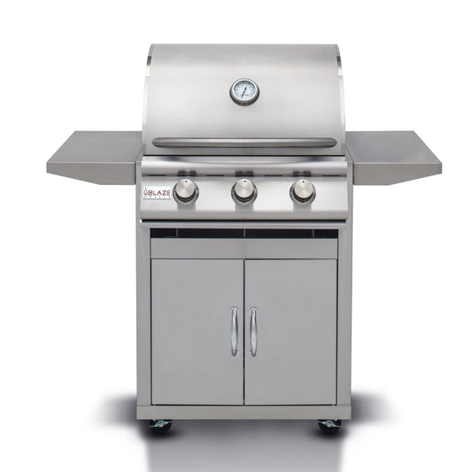 Blaze Prelude LBM 25-Inch 3-Burner Grill BLZ-3LBM+ BLZ-3-CART-SC