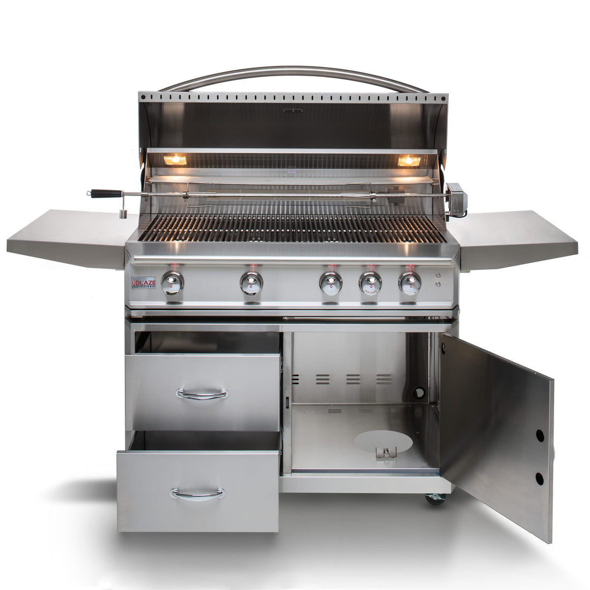 Blaze Professional LUX 44-Inch 4-Burner Built-In Gas Grill With Rear Infrared Burner - BLZ-4PRO + BLZ-4PRO-CART-LTSC, view 5