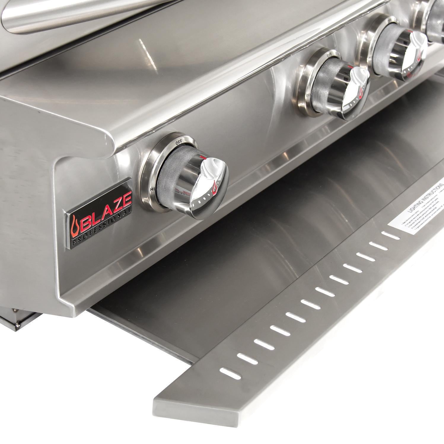 Blaze BLZ-4PRO-LP Professional LUX 44-Inch 4-Burner Built-In Grill With Rear Infrared Burner - Drip Tray