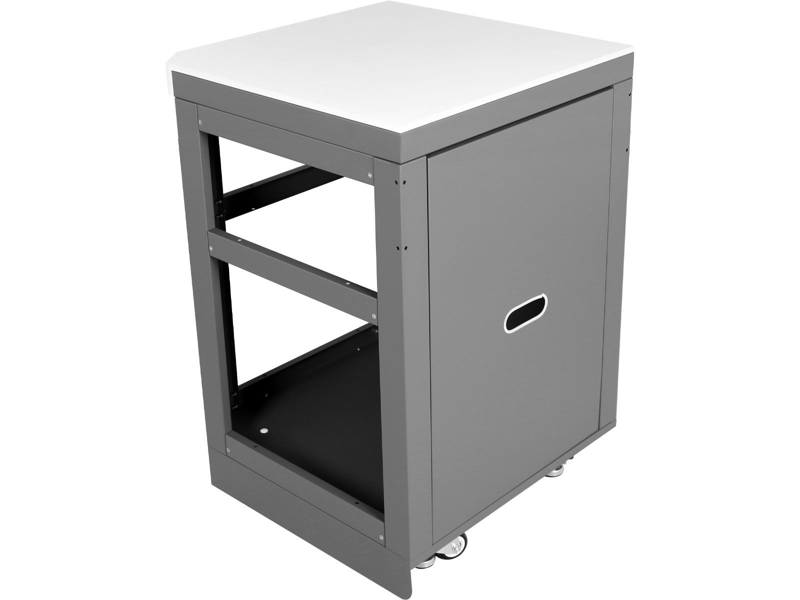 Whistler 30-Inch Stainless Steel 90-Degree Corner Cabinet - WMK-90C-WG - Size View