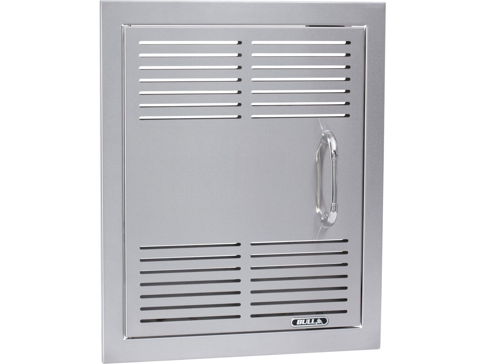 Bull 18-Inch Vented Stainless Steel Single Vertical Access Door with Reveal - 90000 - Angled View