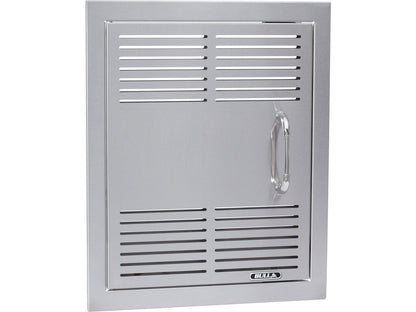 Bull 18-Inch Vented Stainless Steel Single Vertical Access Door with Reveal - 90000 - Angled View