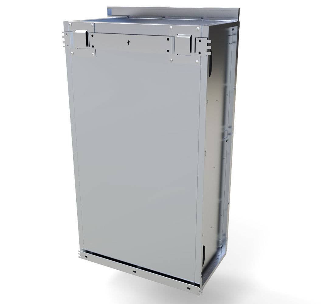 Sunstone 24″ Full Height Double Door Cabinet w/Four Shelves – SWC24FDD - Back Angled View