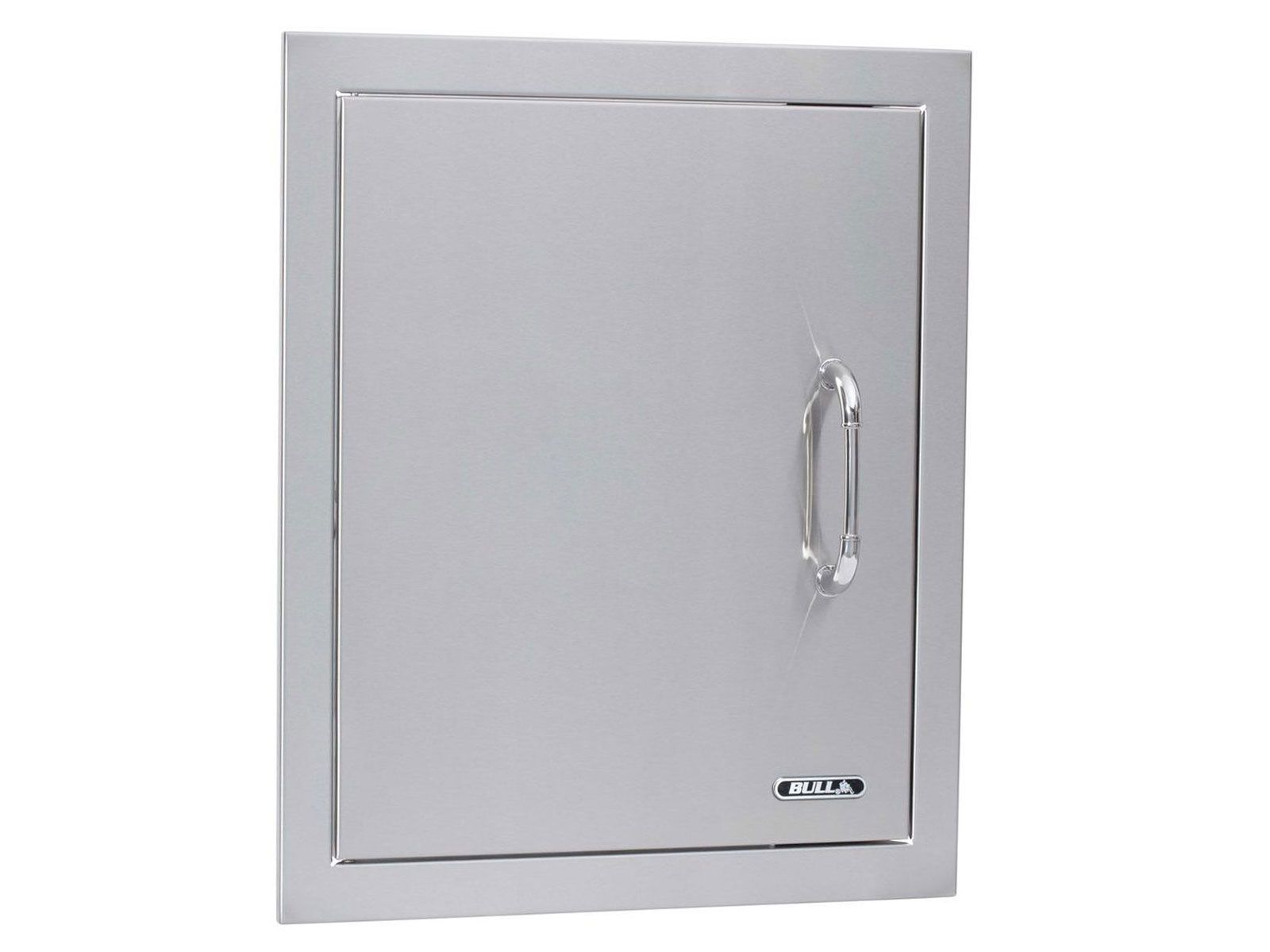 Bull 18-Inch Left Hinged Stainless Steel Single Vertical Access Door with Reveal - 98560 - Angled Perspective