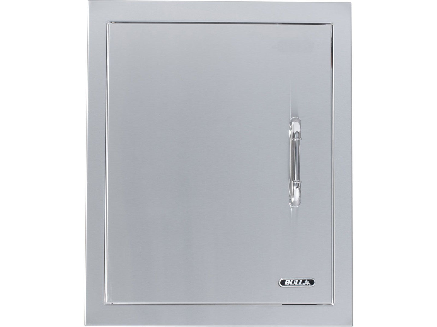 Bull 18-Inch Left Hinged Stainless Steel Single Vertical Access Door with Reveal - 98560 - Front View