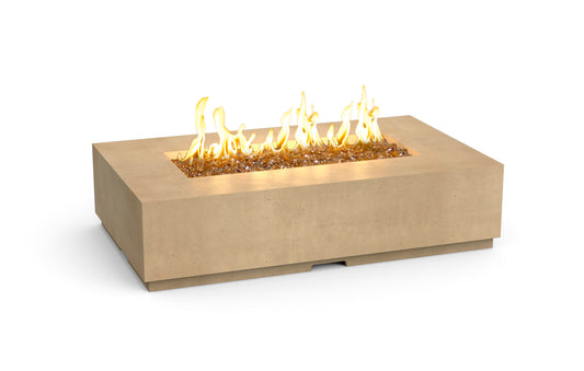 American Fyre Designs Legend Natural Gas Fire Table with Fyre Starter Ignition in Cafe Blanco - 581-CB-11-H7NC