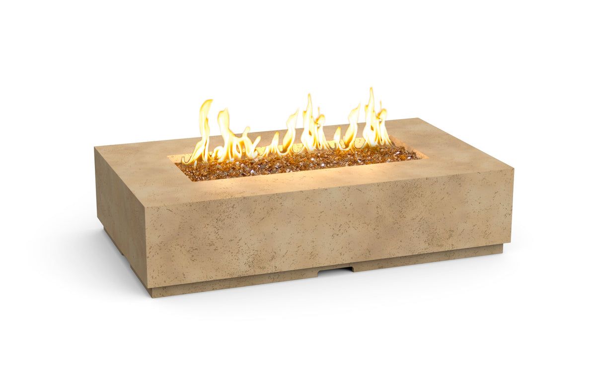 American Fyre Designs Legend Natural Gas Fire Table in Travertine - 581-TR-11-M7NC