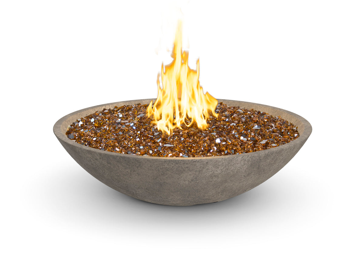 American Fyre Designs Marseille 40-Inch Propane Fire Bowl in Light Basalt - 752-LB-11-M6PC