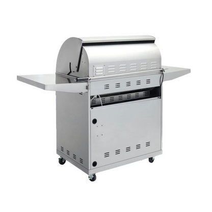 Blaze - BLZ-4LTE3MG - Premium LTE Marine Grade 32-Inch 4-Burner Built-In Gas Grill With Rear Infrared Burner & Grill Lights-Free Standing Rear view