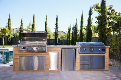 Blaze LTE PRO 40-Inch 5-Burner Built-In Gas Grill - BLZ-5LTEPRO - Built-In Outdoor Kitchen Island with LTE PRO Griddle - Lifestyle