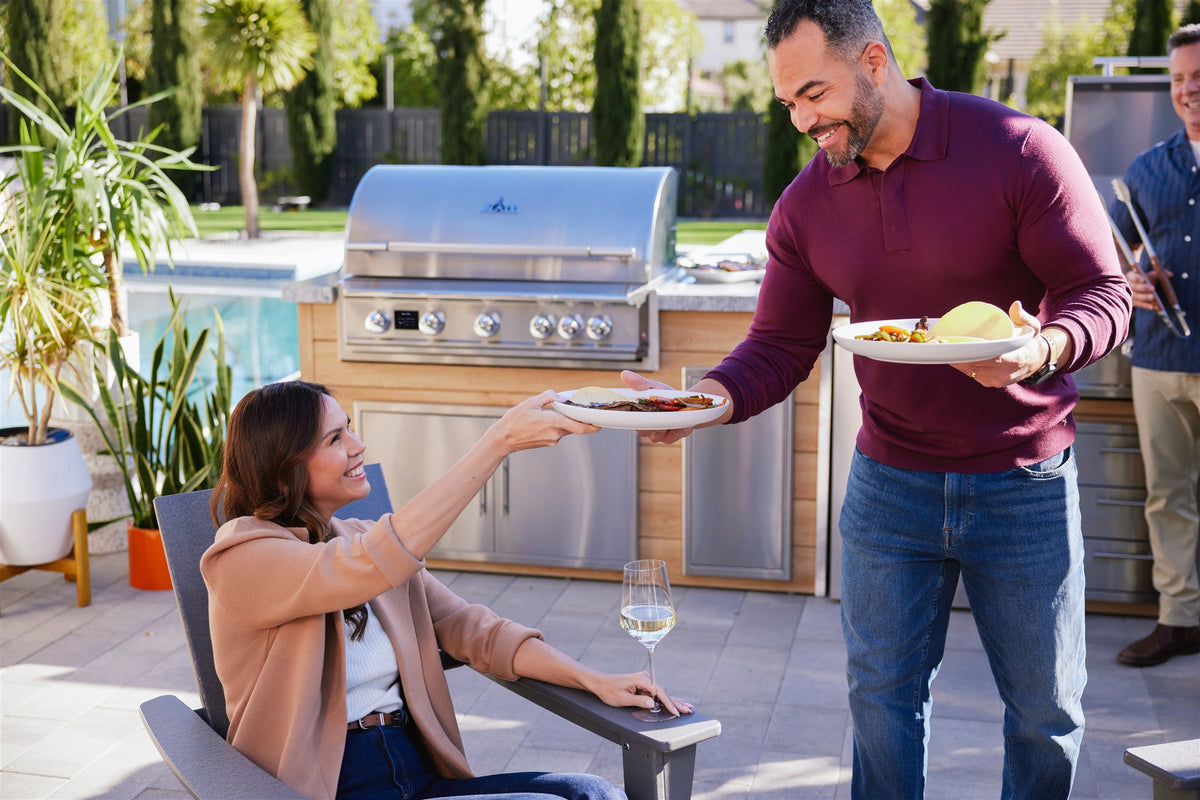 Blaze LTE PRO 40-Inch 5-Burner Built-In Gas Grill - BLZ-5LTEPRO - Built-In Outdoor Kitchen Island with LTE PRO Griddle - Side View