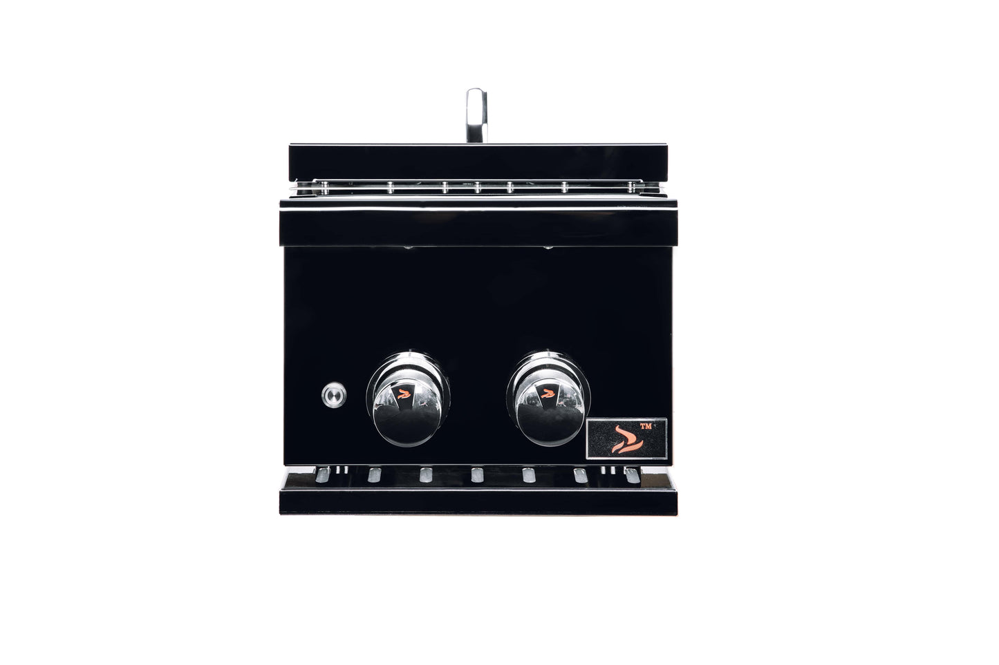 Bonfire Stainless Steel built-in side burner for outdoor kitchen Black Series - CBAPDSB-B - Front View
