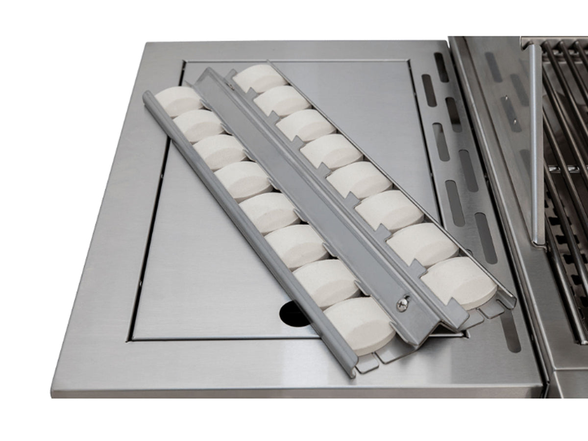 Bonfire Ceramic Briquettes on Stainless Steel Holder CBACB