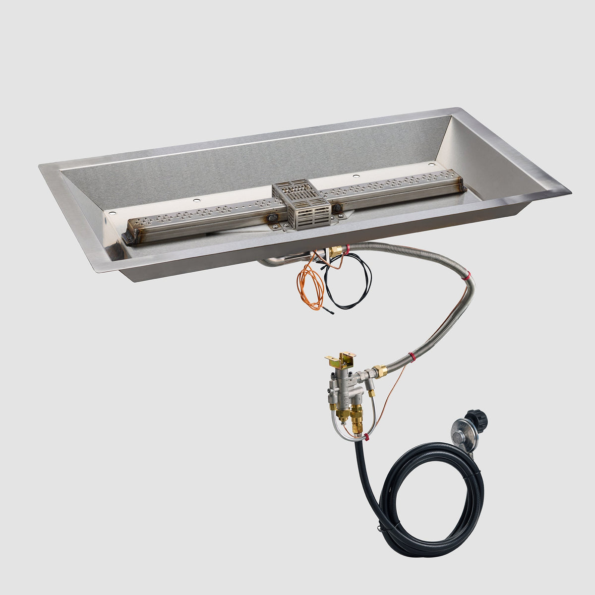 Outdoor GreatRoom Crystal Fire Plus 12 x 84-Inch Linear Natural Gas Burner with Direct Spark Ignition - CFP1284DSING - image 2