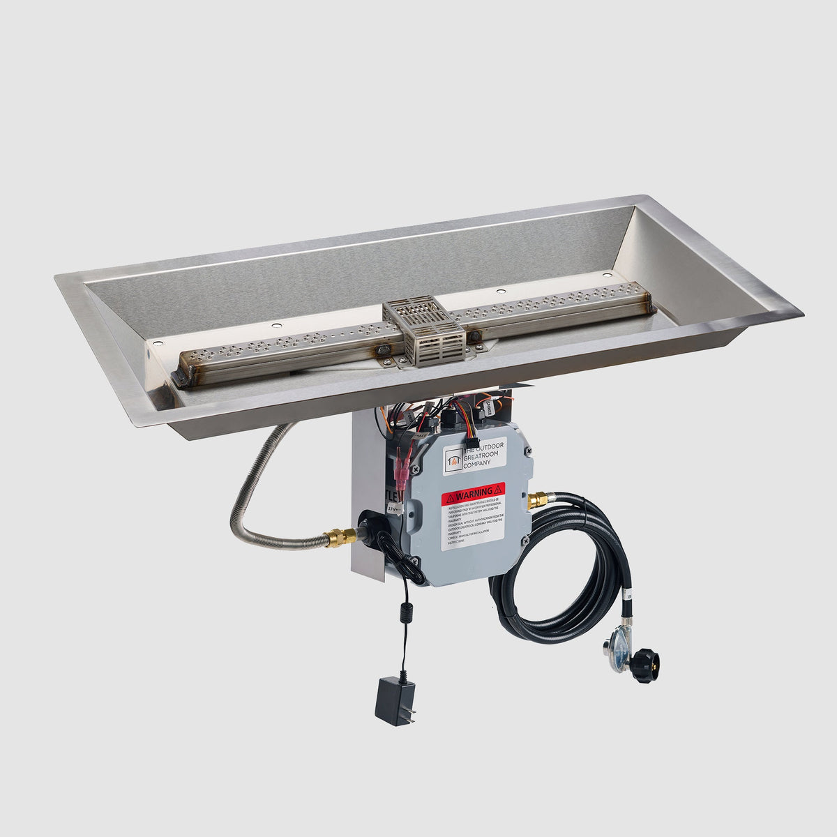 Outdoor GreatRoom Crystal Fire Plus 12 x 108-Inch Linear Stainless Steel Gas Burner - CFP12108 - image 4