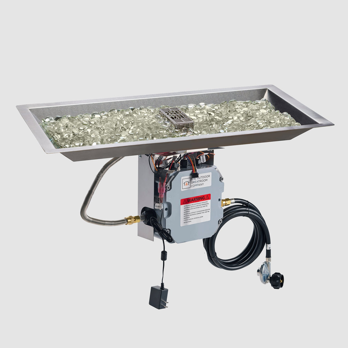 Outdoor GreatRoom Crystal Fire Plus 12 x 72-Inch Linear Stainless Steel Gas Burner - CFP1272 - image 4