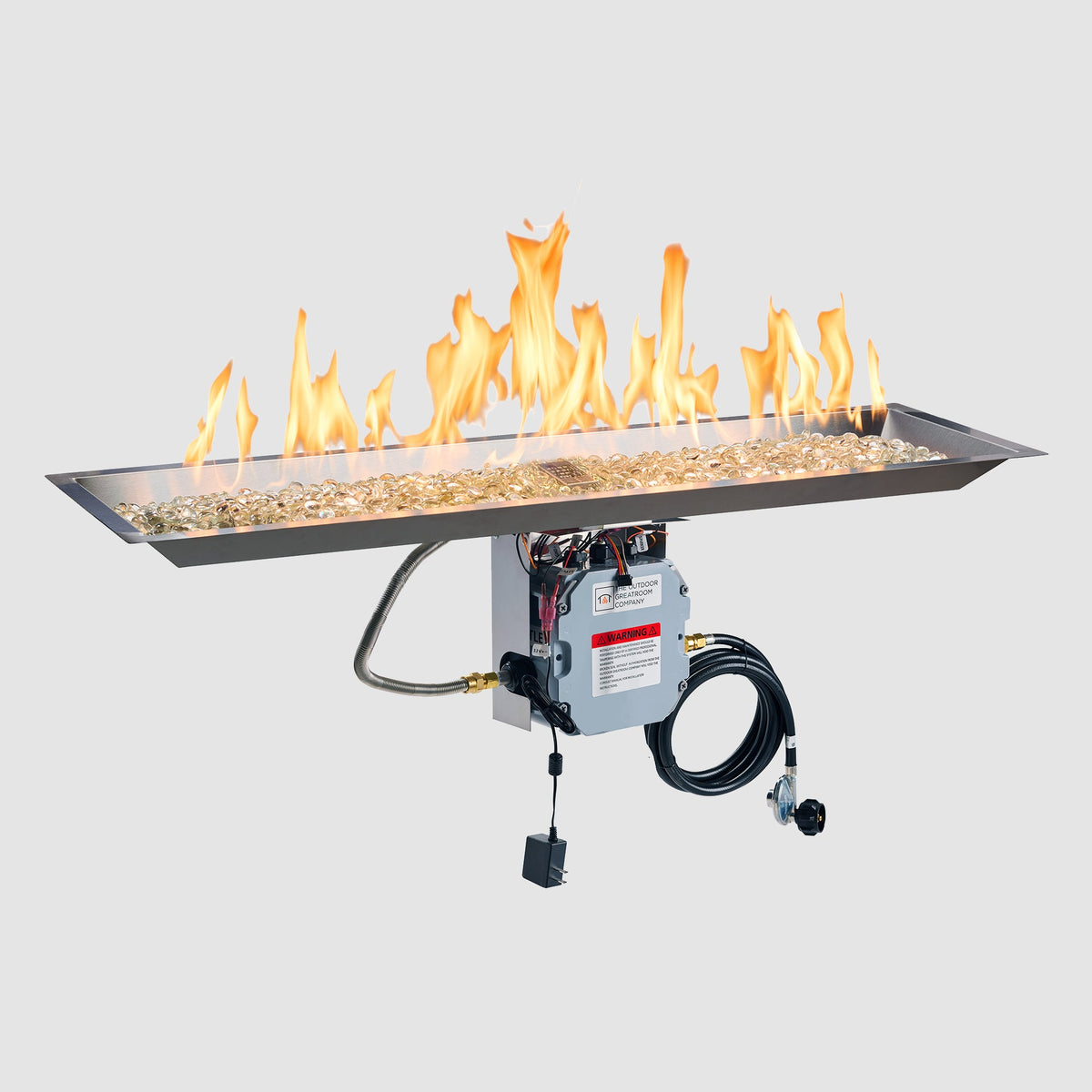 Outdoor GreatRoom Crystal Fire Plus 12 x 72-Inch Linear Stainless Steel Gas Burner - CFP1272 - image 8