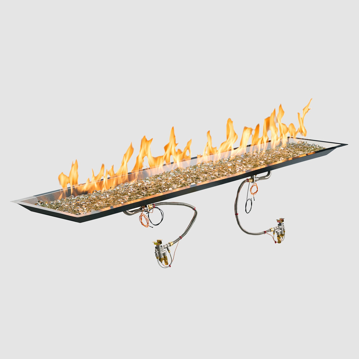 Outdoor GreatRoom Crystal Fire Plus 12 x 72-Inch Linear Stainless Steel Gas Burner - CFP1272