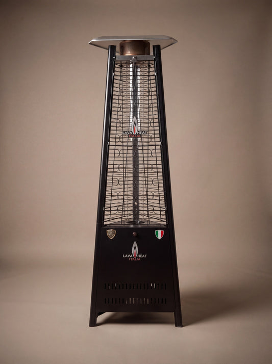 Lava Heat Italia Capri patio heater in Hammered Black – product view