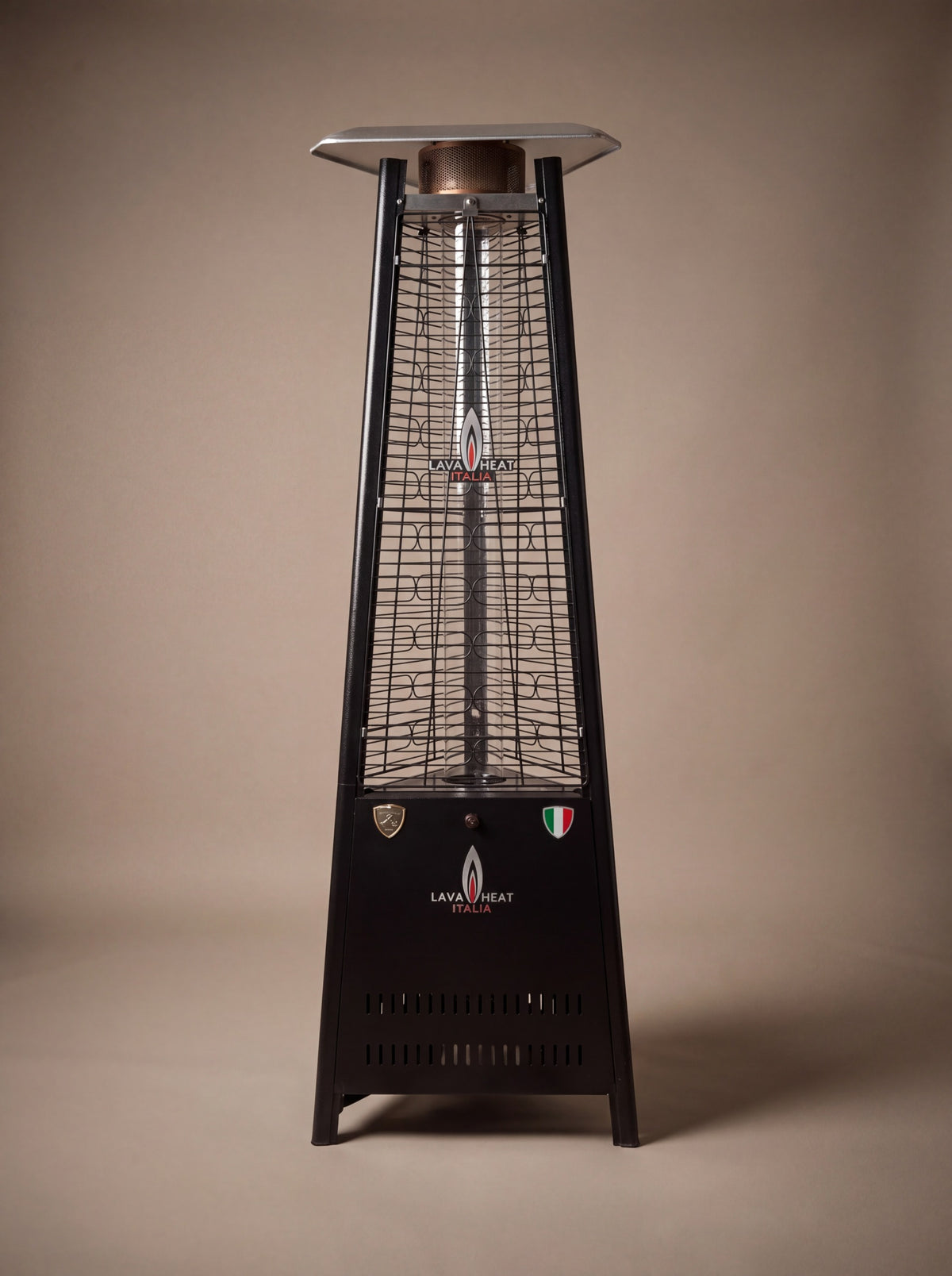 Lava Heat Italia Capri patio heater in Hammered Black – product view