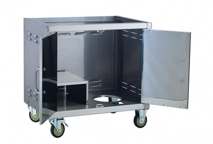 Bull 24" Steer Pedestal Cart Bottom - 69500 - Double Door Open Inside View