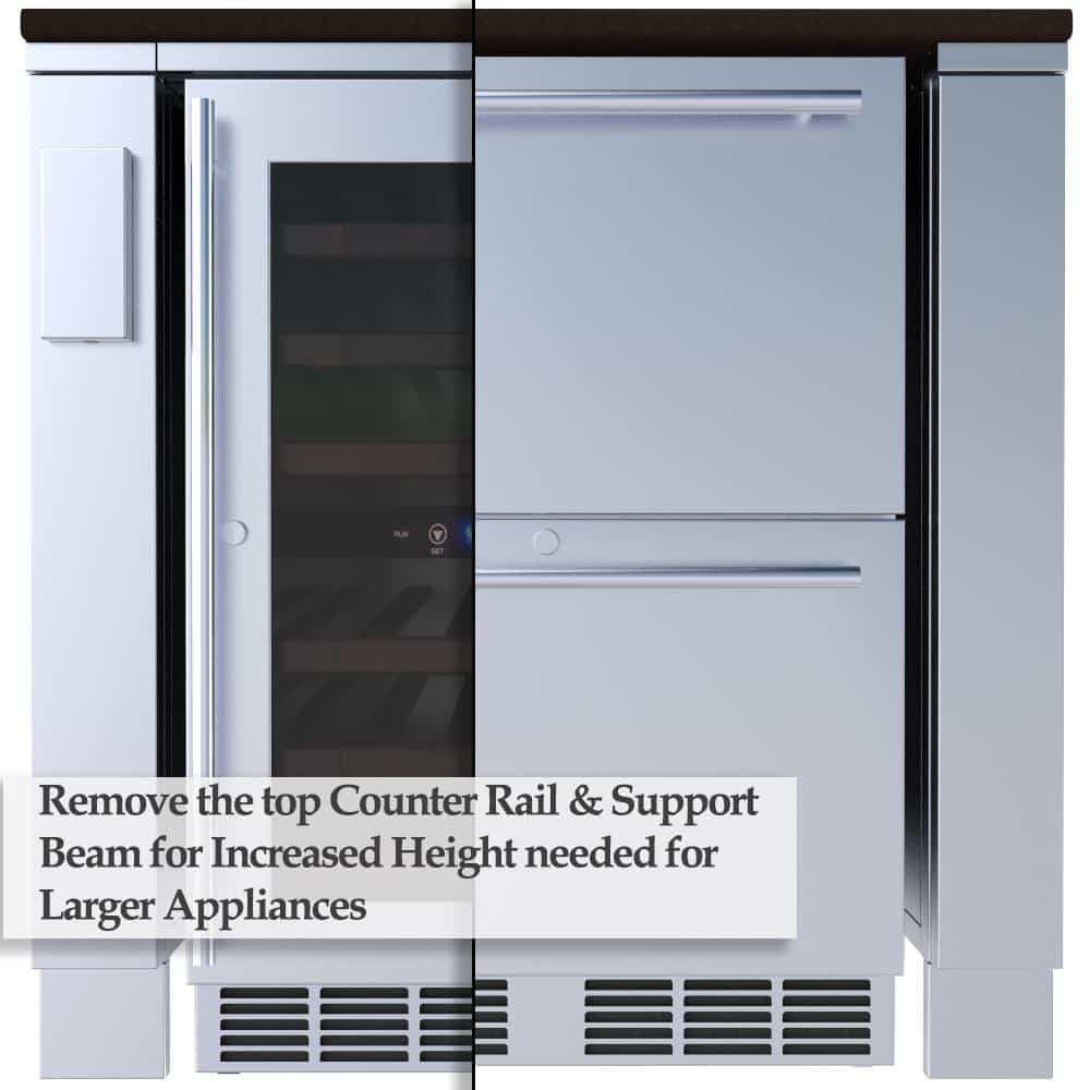 Sunstone  4″ Combo Left & Right Appliance Partition Panels Package – SCC4SPEL & SCC4SPER - Detail on Image