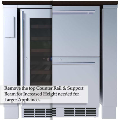 Sunstone  4″ Combo Left & Right Appliance Partition Panels Package – SCC4SPEL & SCC4SPER - Detail on Image