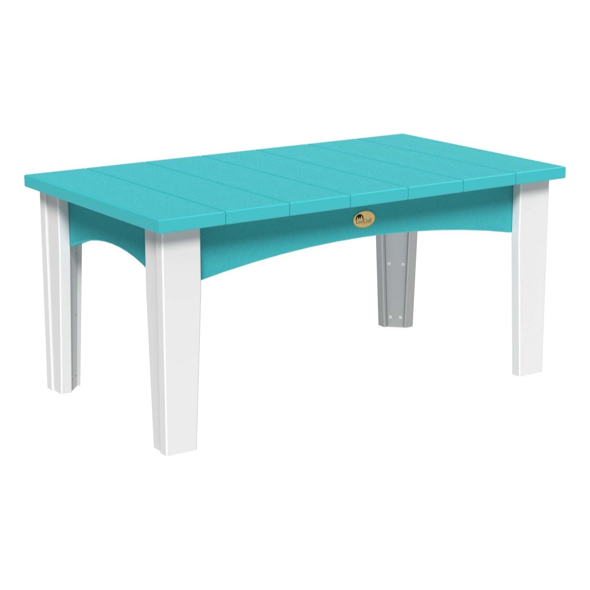 LuxCraft Island Coffee Table - ICT - Aruba Blue / White