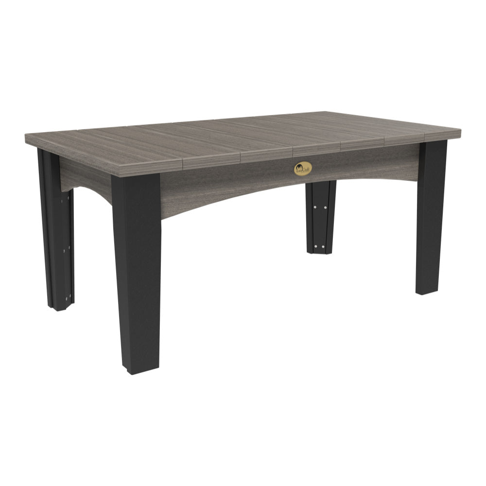 LuxCraft Island Coffee Table - ICT - Coastal Gray / Black