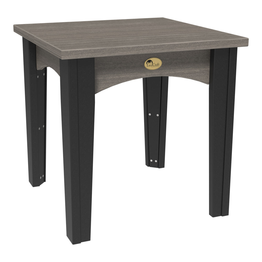 LuxCraft Island End Table - IET - Coastal Gray / Black