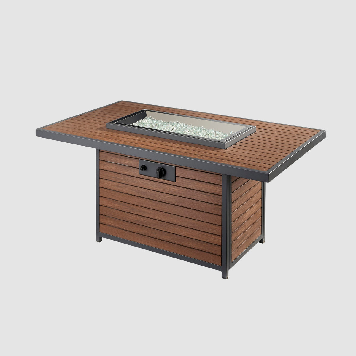 Outdoor GreatRoom Brooks Rectangular Gas Fire Pit Table in White - BRK-1224-19-W-K - image 3