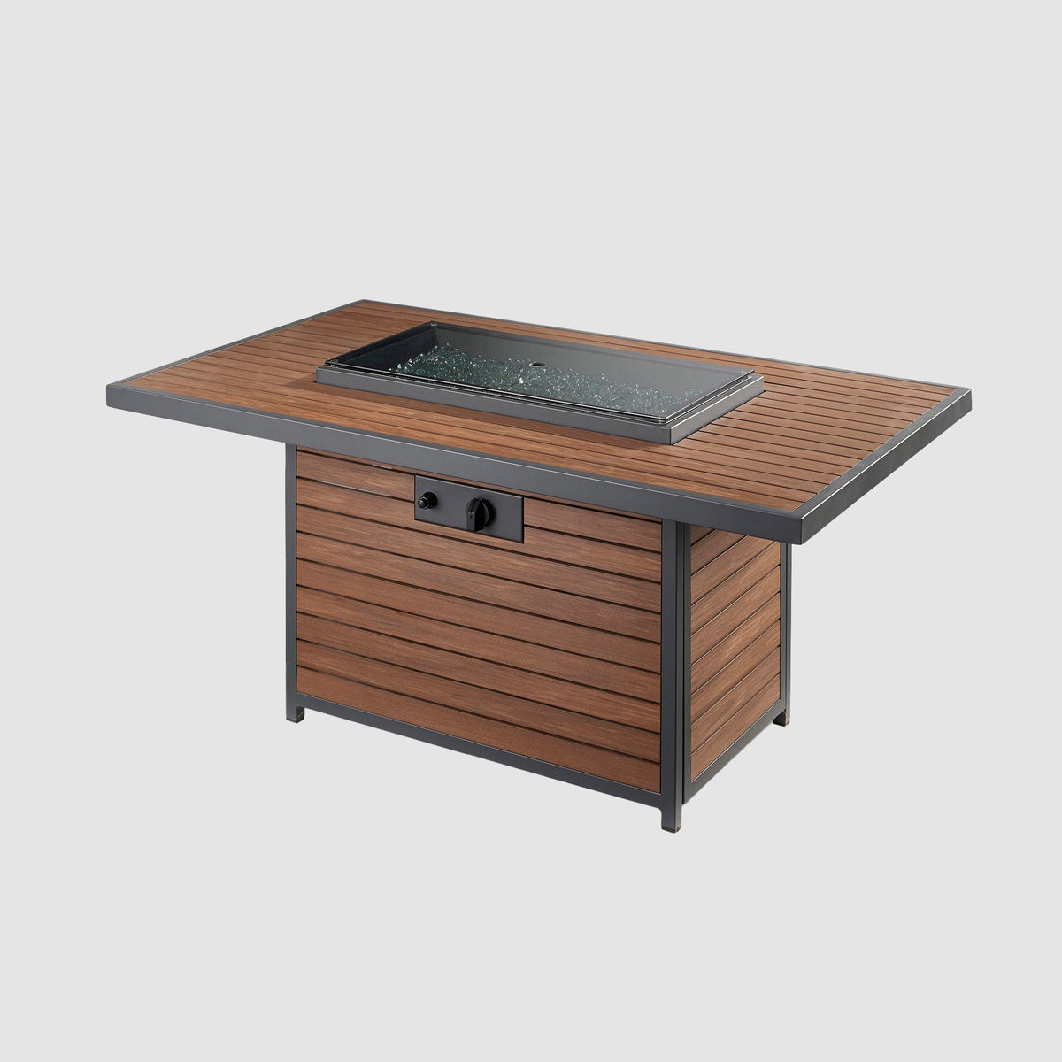 Outdoor GreatRoom Brooks Rectangular Gas Fire Pit Table in White - BRK-1224-19-W-K - image 4