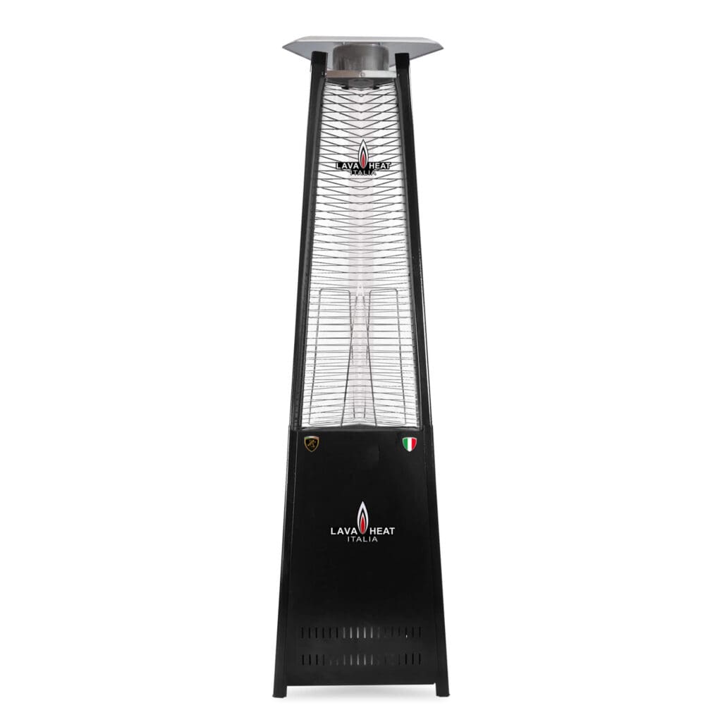 Lava Heat Lava lite KD Triangle Flame Tower Heater 92.5-inch 56 K BTU Electronic Ignition Heritage Bronze Natural Gas - AL8MGBK - White Background