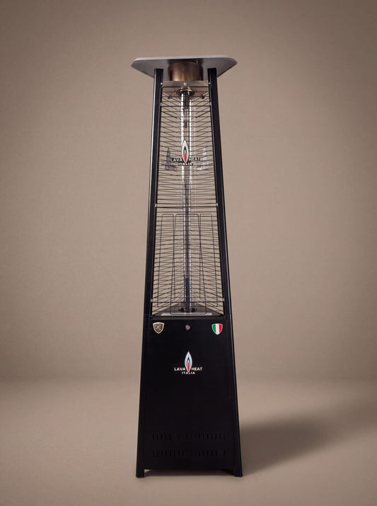 Lava Heat Italia Lava Lite patio heater in Hammered Black – product view