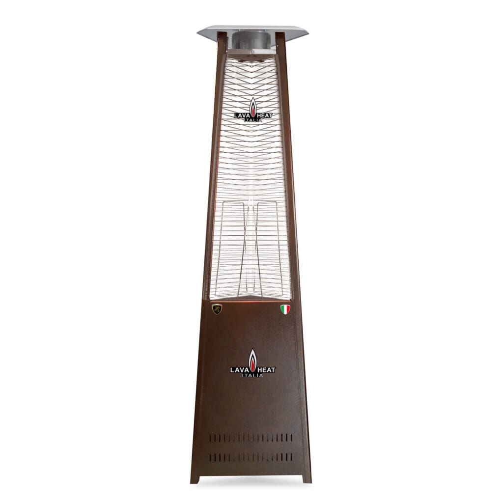 Lava Heat Lava lite Triangle Flame Tower Heater 92.5" 56 K BTU Electronic Ignition Heritage Bronze Liquid Propane - AL8MPB - White Background
