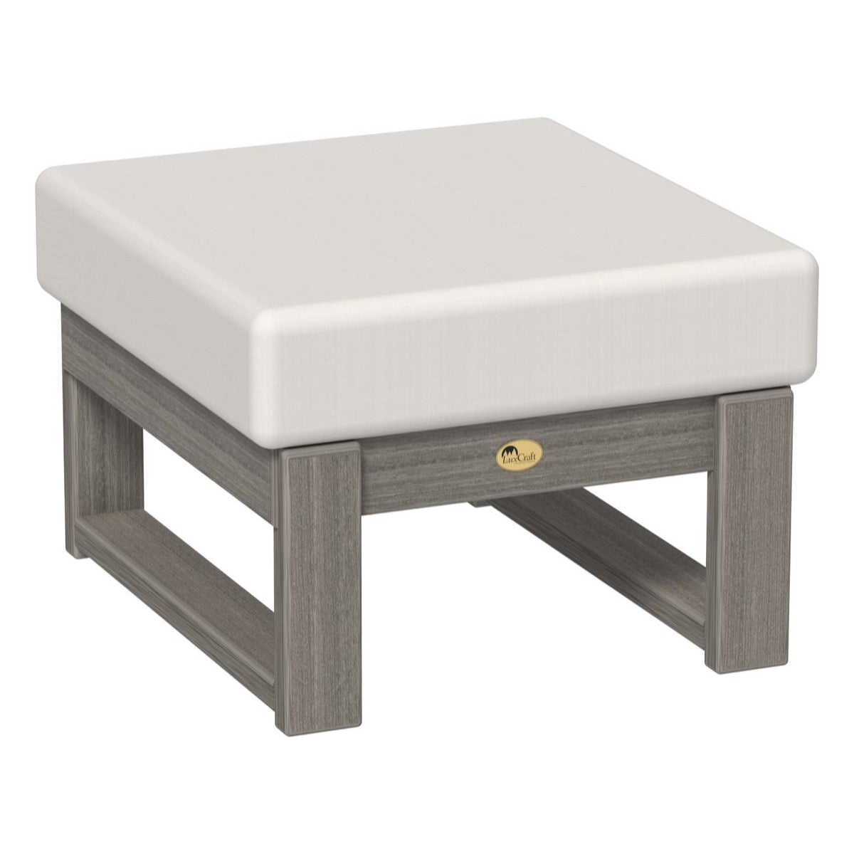 LuxCraft Lanai Deep Seating Ottoman - LDSO - Coastal Gray