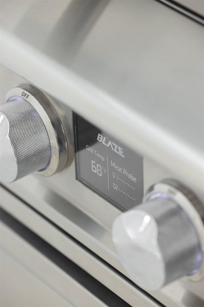 Blaze LTE PRO 40-Inch 5-Burner Built-In Gas Grill - BLZ-5LTEPRO - Knob and Control Panel Detail - Vertical - Detail