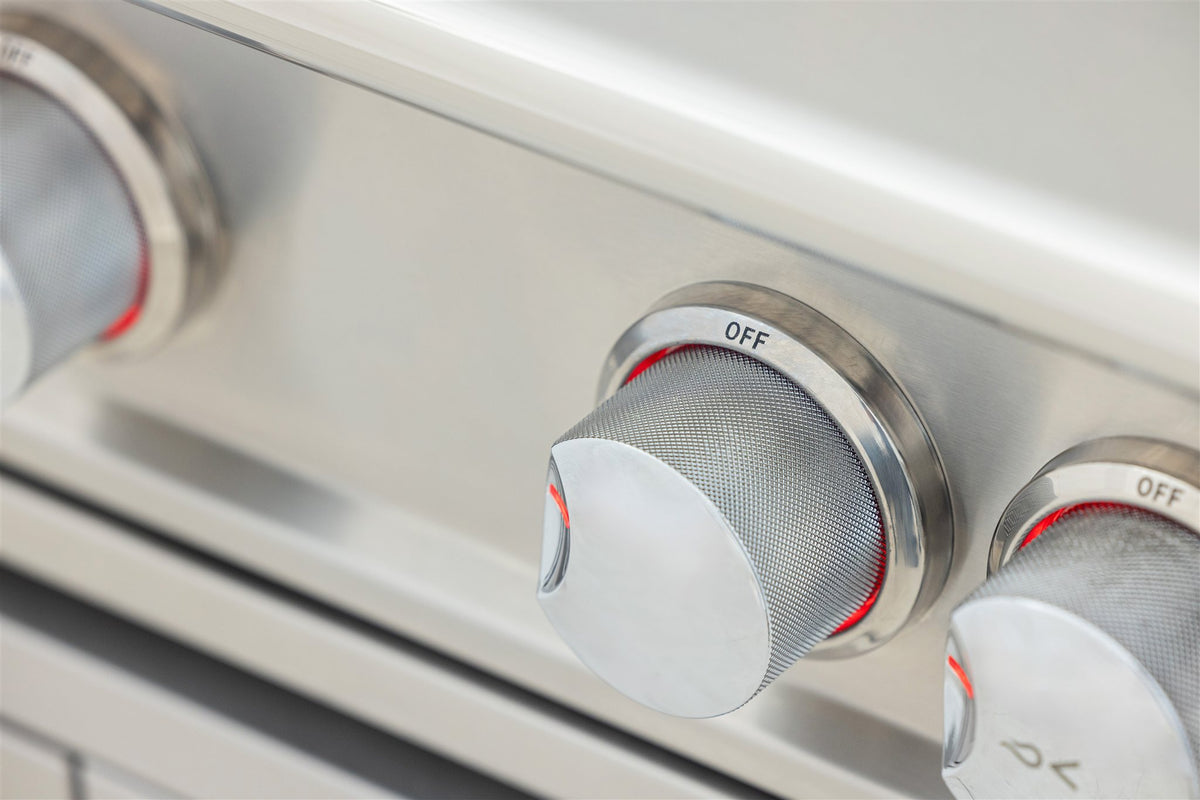 Blaze LTE PRO 40-Inch 5-Burner Built-In Gas Grill - BLZ-5LTEPRO - Red Knob Detail - Detail
