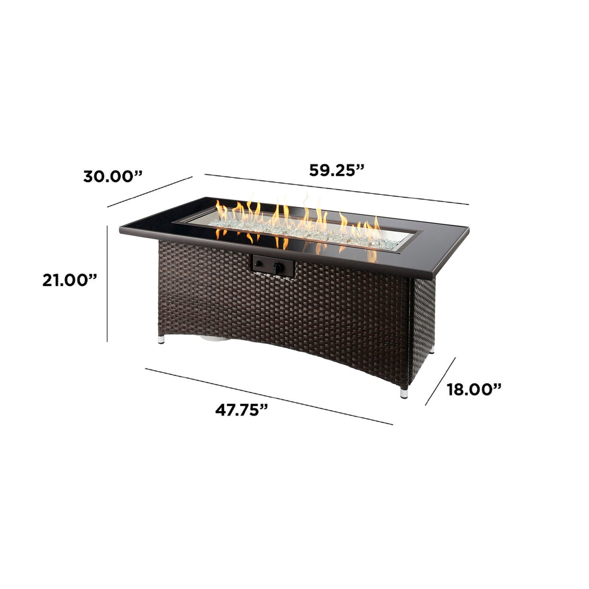 Outdoor GreatRoom Montego Linear Fire Pit Table in Balsam - MG-1242-BLSM-K - image 5