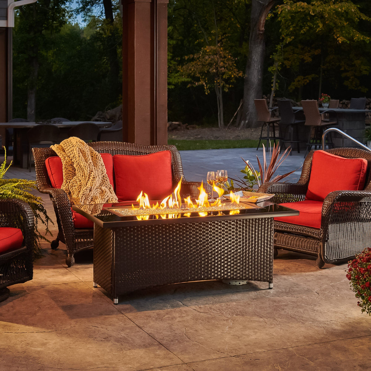 Outdoor GreatRoom Montego Linear Fire Pit Table in Balsam - MG-1242-BLSM-K - image 6