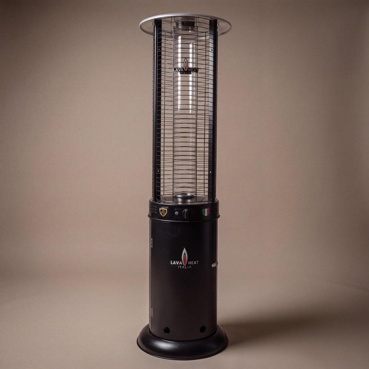 Lava Heat Italia Opus Lite patio heater in Hammered Black – product view