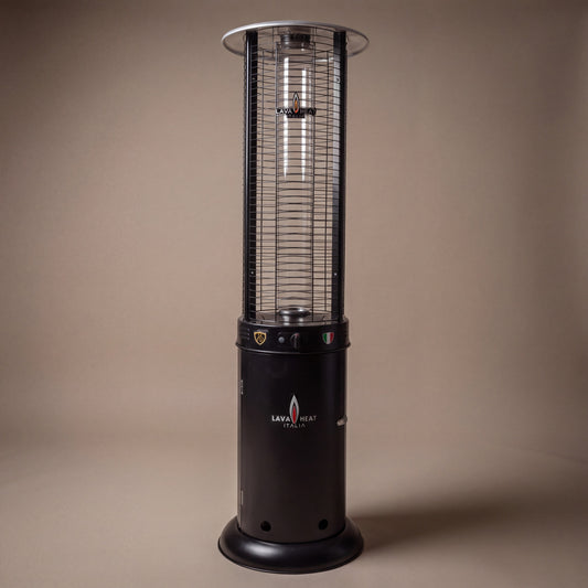 Lava Heat Italia Opus Lite patio heater in Hammered Black – product view