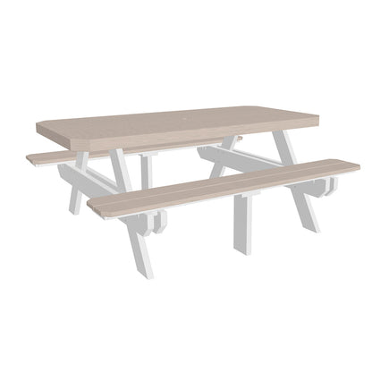 LuxCraft 6′ Rectangular Picnic Table - P6RPT