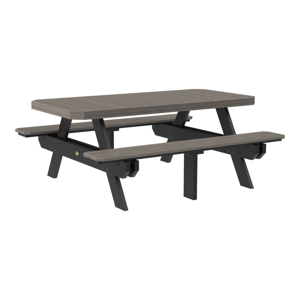 LuxCraft 6′ Rectangular Picnic Table - P6RPT