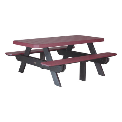 LuxCraft 6′ Rectangular Picnic Table - P6RPT