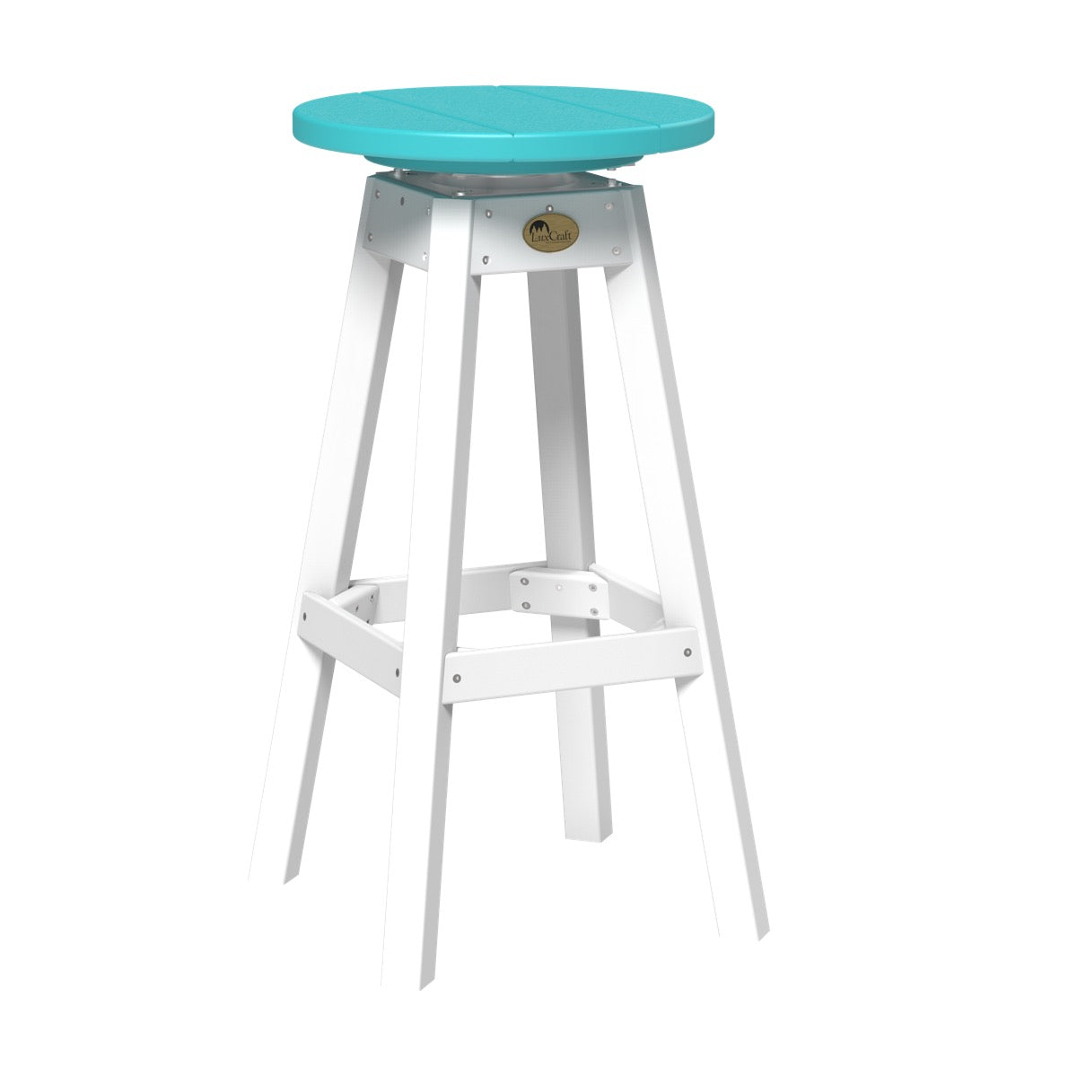 LuxCraft Bar Stool - PBS - Aruba Blue / White