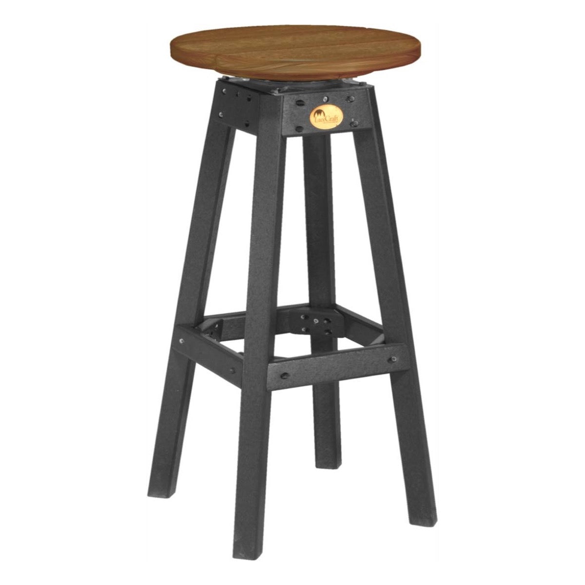 LuxCraft Bar Stool - PBS - Antique Mahogany / Black