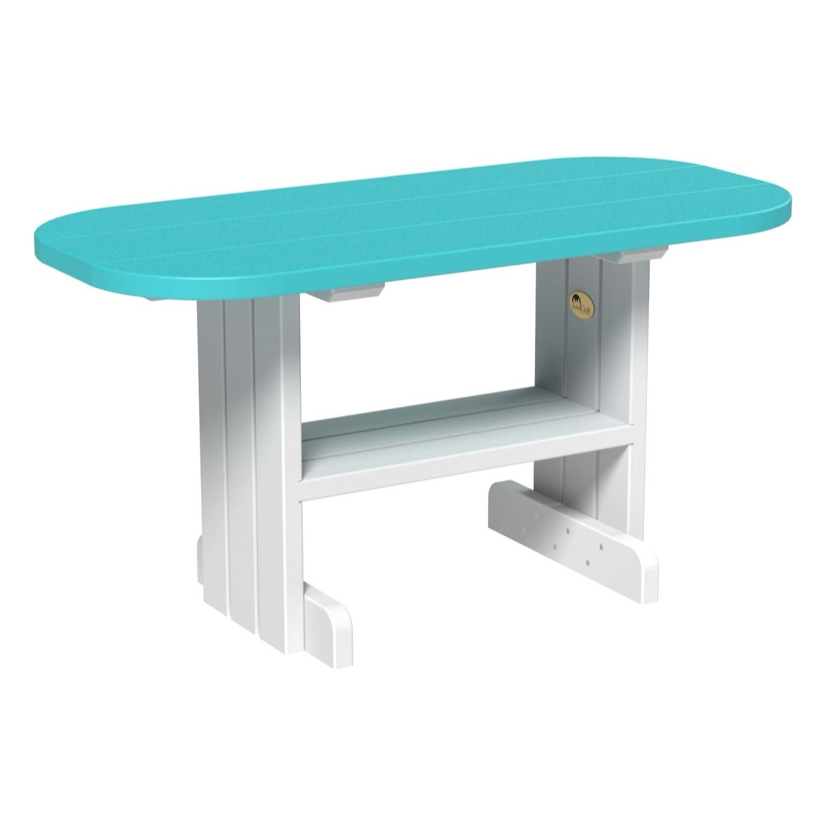 LuxCraft Coffee Table - PCT - Aruba Blue / White